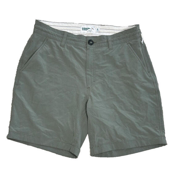 Wellen Other - Wellen Shorts Hybrid Chino Men 30 Stretch Drawstring Zip Performance Olive Green